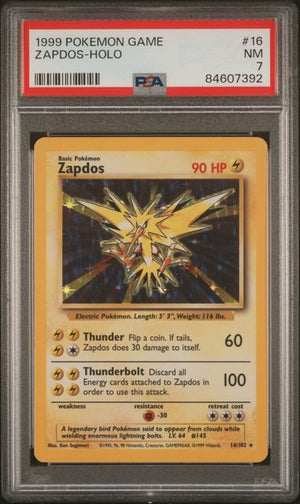 PSA 7 Zapdos 16/102 - WOTC Base Set Holo (7392)
