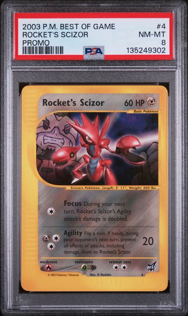 PSA 8 Rocket's Scizor Promo #4-Best Of Game (9302)