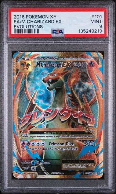 PSA 9 Charizard EX #101-Evolutions