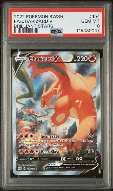 PSA 10 Charizard V 154/172 - SWSH Brilliant Stars (0047)