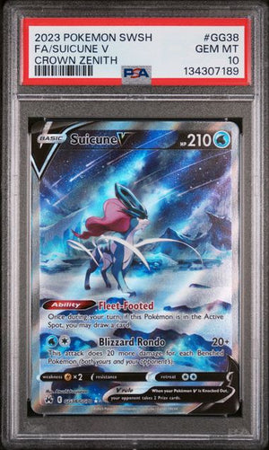 PSA 10 Suicune V #GG38-Crown Zenith